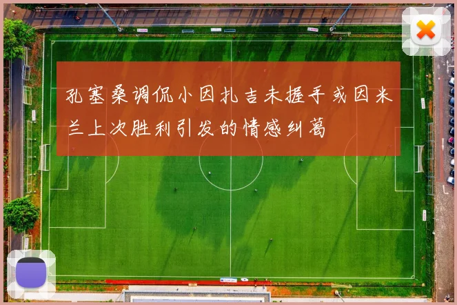 孔塞桑调侃小因扎吉未握手或因米兰上次胜利引发的情感纠葛